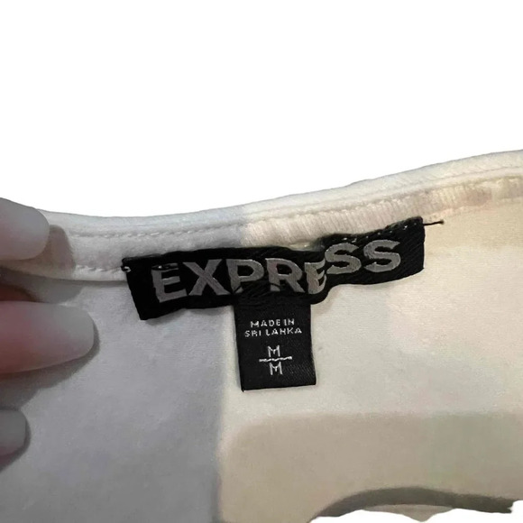 EXPRESS Sleeveless Color-Block Flared Skirt Dress Size Medium - Picture 2 of 4